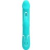 Kampas Rabbit Vibrator 3 In 1 Multifunctioneel Met Groene Waterdichte Tong