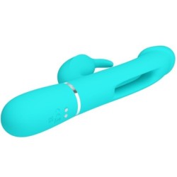 Kampas Vibratorius Rabbit 3 In 1 Multifunkcinis Su Žaliu Liežuviu Vandens