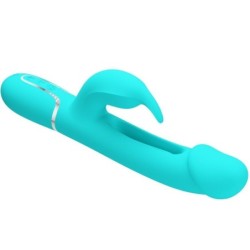 Kampas Vibratorius Rabbit 3 In 1 Multifunkcinis Su Žaliu Liežuviu Vandens