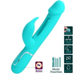 Kampas Vibratorius Rabbit 3 In 1 Multifunkcinis Su Žaliu Liežuviu Vandens