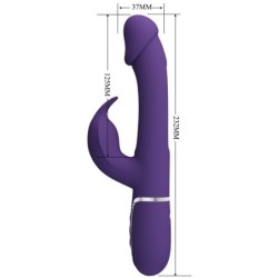 Kampas Vibrador Rabbit 3 Em 1 Multifunção Com Língua Violeta