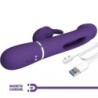 Kampas Vibrador Rabbit 3 Em 1 Multifunção Com Língua Violeta