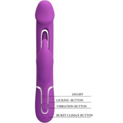 Kampas Daudzfunkciju 3-in-1 Trusis Vibrators Violetā Krāsā