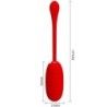 Kirk Huevo Vibrador Recargable Rojo
