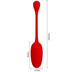 Knucker Huevo Vibrador Recargable Rojo