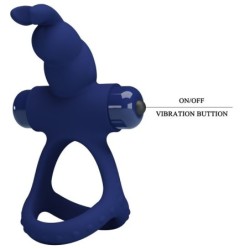 Luchito Duplo Anel Vibratório Rabbit Azul