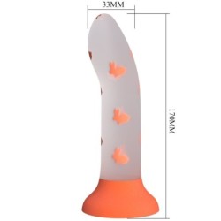 Magiczny Zmierzch Dildo Bez Wibracji Świecący Pomarańczowy