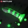 Čarobni Nočni Padec Dildo Brez Vibracij Svetleč Zeleni