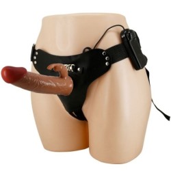 Marion Harness Briefs Universal Con Dildo Vibrazione 19 Cm Mulatto