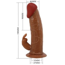 Marion Harness Briefs Universal ar Vibrācijas Dildo 19 Cm Mulato