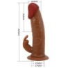 Marion Harness Briefs Universal Com Dildo Vibração 19 Cm Mulato