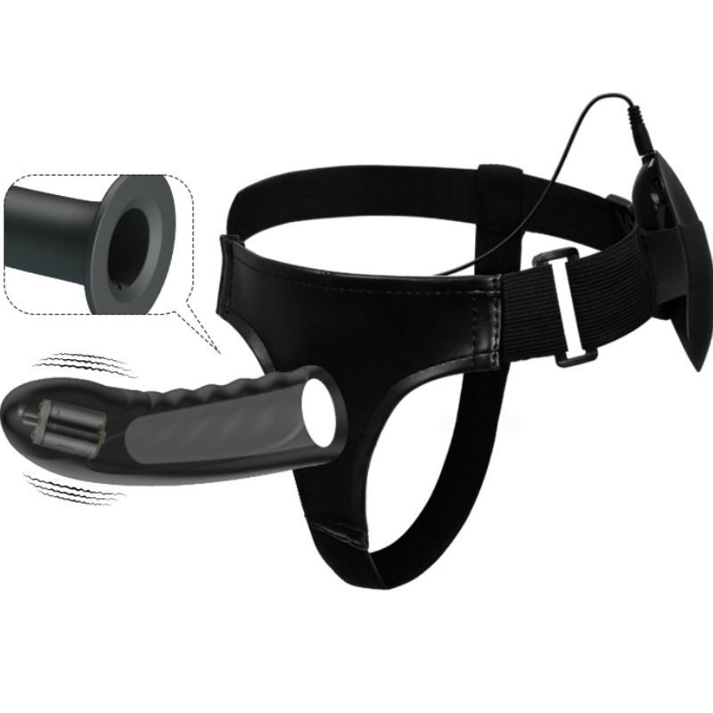Marvin Strap On Com Vibração E Dildo Oco
