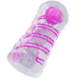 Moški masturbator Fantasy Spiralna Notranjost In Kroglice Prozoren