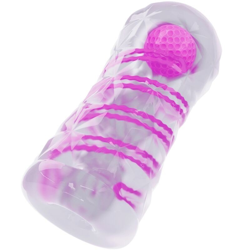 Moški masturbator Fantasy Spiralna Notranjost In Kroglice Prozoren
