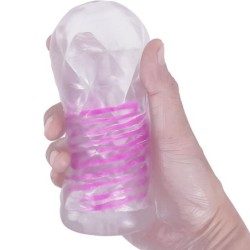 Moški masturbator Fantasy Spiralna Notranjost In Kroglice Prozoren