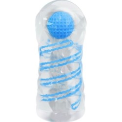 Masturbador Pequeno Com Espirais Azul