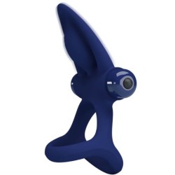 Mat Doble Anell Amb Vibració & Estimulador Blau