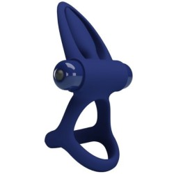 Mat Dvostruki Prsten s Vibracijom & Plavi Stimulator