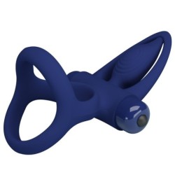 Mat Anel Duplo Com Vibração & Estimulador Azul
