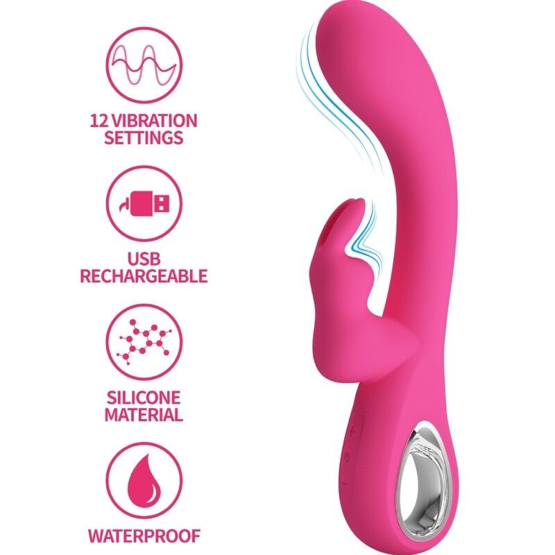 Novak Vibratore Rabbit 12 Vibrazioni Rosa