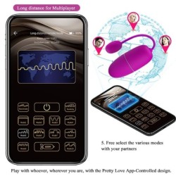 Nymph Vibrējošs Olas Formas Vibrators Ar App Kontroli Violeta