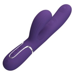 Perlita Vibrador Punto G 3 En 1 Multifunción Morado