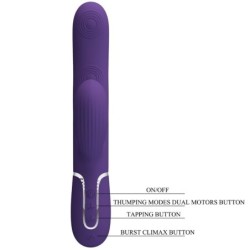 Perlita G-punkti vibraator 3 ühes multifunktsionaalne lilla