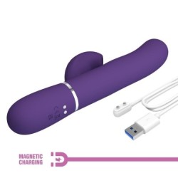 Perleta Vibrador Punt G 3 En 1 Multifunció Morat