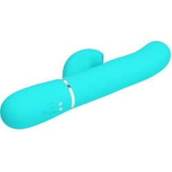 Perlita Vibrador Ponto G 3 Em 1 Multifunção Verde Água