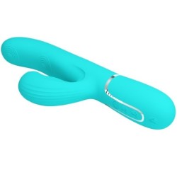 Perleta Vibrador Punt G 3 En 1 Multifunció Verd Aigua