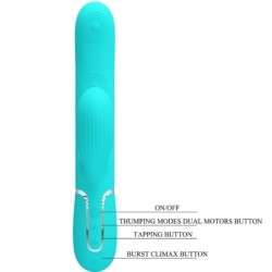 Perlita Vibrator Punctul G 3 În 1 Multifuncțional Verde Acvatic