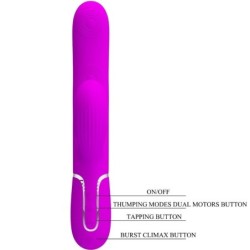 Perlita Vibrador Punto G 3 En 1 Multifunción Vioeta