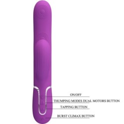 Perlita Multifunktsionaalne Rabbit Vibraator 3 Ühes Lilla