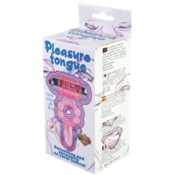 Anel Silicone 10 Ritmos Língua Com Vibração Rosa