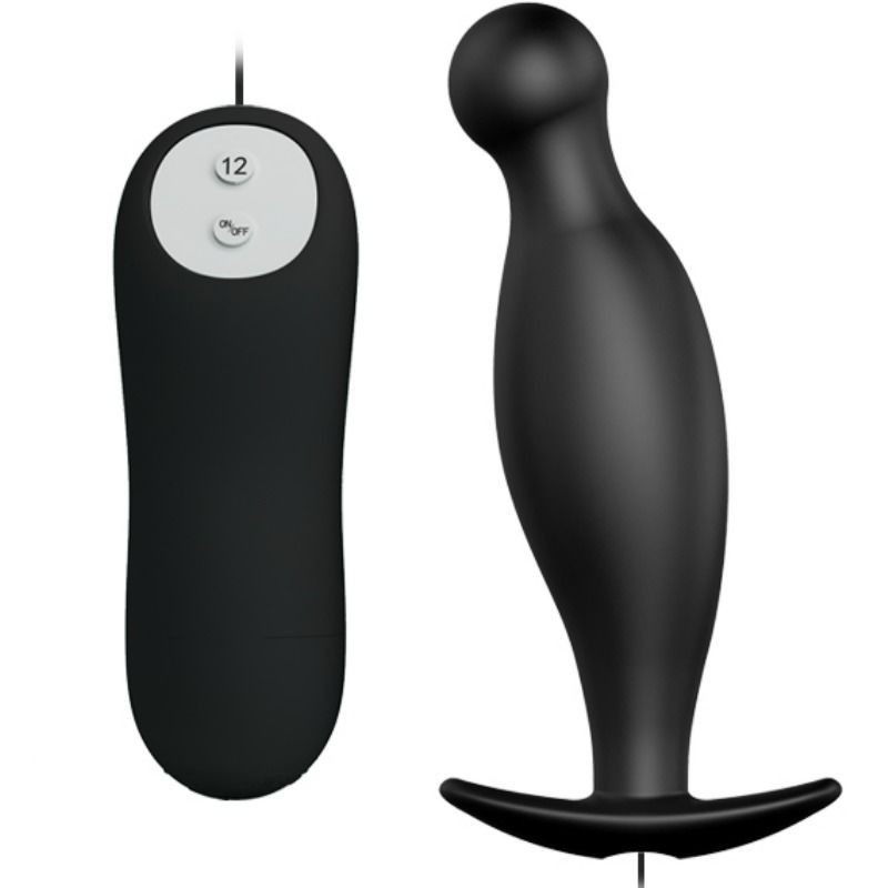 Plug Anale Silicone 12 Modalità Vibrazione Nero Plug Anale Silicone 12 Modalità Vibrazione Nero