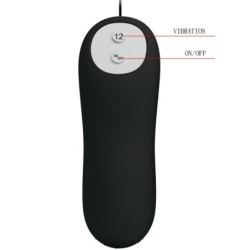 Anal Plug Siliconen 12 Modi Vibratie Zwart