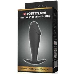 Plug Anal Silicone Formato Pênis Preto