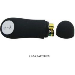 Plug Anal Silicone Forme Pénis Et 12 Modes Vibration Noir