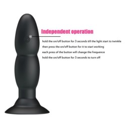 Plug Vibrador com Rotação e Controlo Remoto