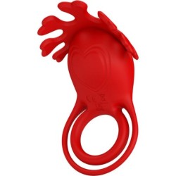 Ruben Vibrerende Penisring 7 Vibrationer Silikone Rød