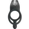 Seth Dobbelt Vibrerende Penisring Rabbit 7 Vibrationer Sort