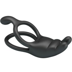Seth Doppel Vibrations-Rabbitring 7 Vibrationen Schwarz