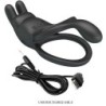 Seth Doppel Vibrations-Rabbitring 7 Vibrationen Schwarz