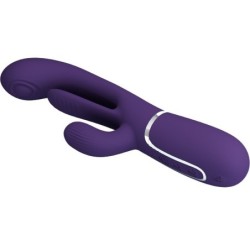 Shania Triple Vibrador Rabbit Multifunção Roxo