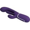 Shania Trojni Vibrator Zajček Multifunkcijski Vijoličen