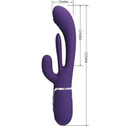 Shania Kolmekordne Vibraator Rabbit Multifunktsionaalne Lilla