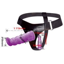 Arnes Anal Y Vaginal Femenino Lila Punto G 17 Cm