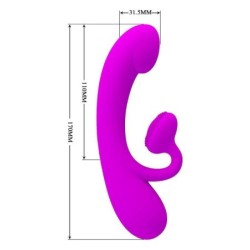 Sincere Vibrator in Sesalec Klitorisa Silikon Vijolična