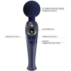 Skyler Vibrador Wand Blau