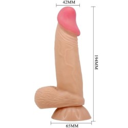 Realistické dildo s prísavkou Sliding Skin Series s posuvnou kožou 19,4 cm